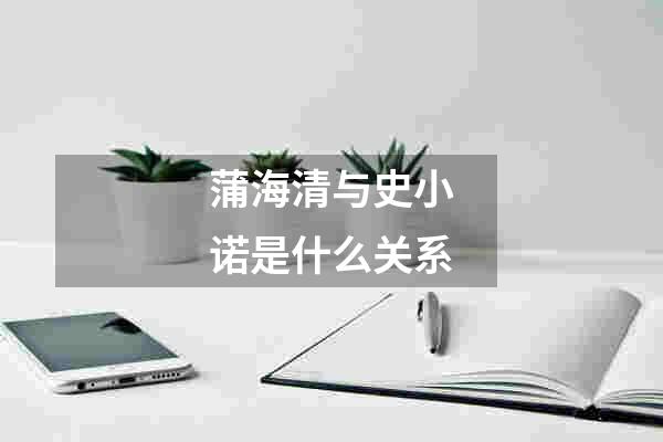 蒲海清与史小诺是什么关系