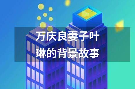 万庆良妻子叶琳的背景故事