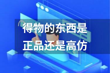 得物的东西是正品还是高仿