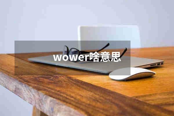 wower啥意思