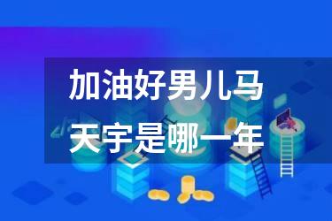 加油好男儿马天宇是哪一年