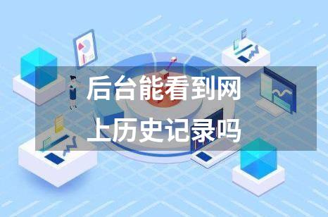 后台能看到网上历史记录吗