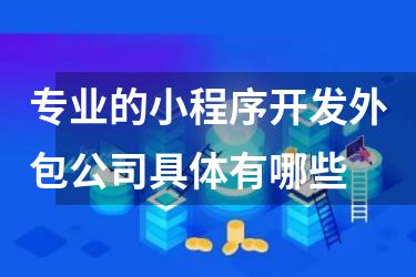 专业的小程序开发外包公司具体有哪些