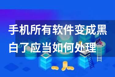 手机所有软件变成黑白了应当如何处理