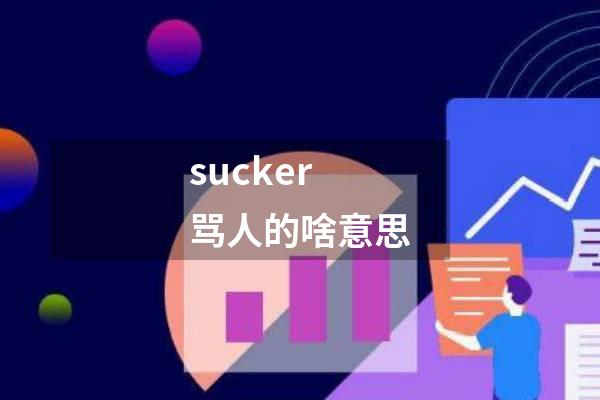 sucker骂人的啥意思