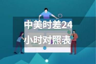 中美时差24小时对照表