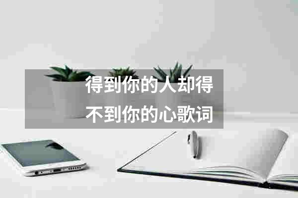 得到你的人却得不到你的心歌词