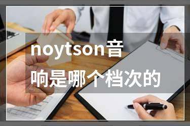 noytson音响是哪个档次的