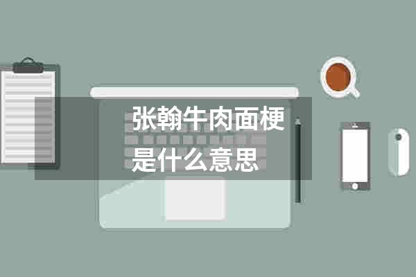 张翰牛肉面梗是什么意思