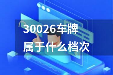 30026车牌属于什么档次