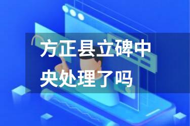 方正县立碑中央处理了吗