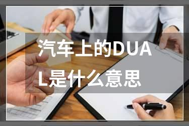 汽车上的DUAL是什么意思