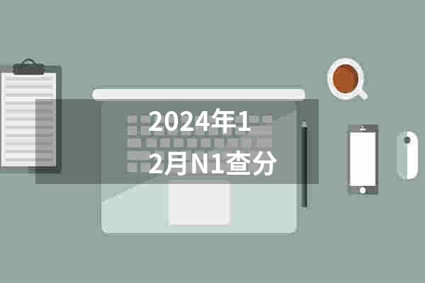 2024年12月N1查分