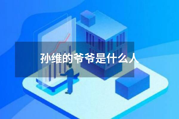 孙维的爷爷是什么人
