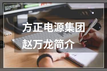 方正电源集团赵万龙简介