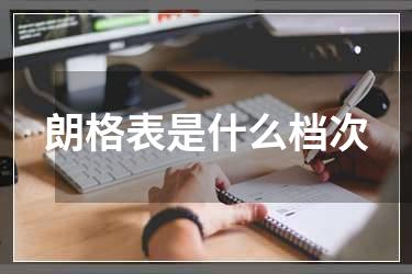 朗格表是什么档次