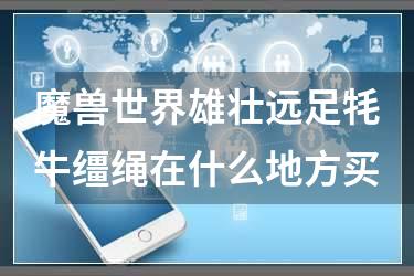 魔兽世界雄壮远足牦牛缰绳在什么地方买