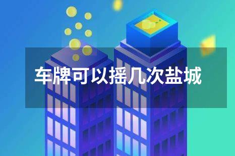 车牌可以摇几次盐城