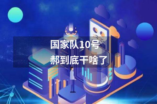 国家队10号郝到底干啥了