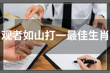 观者如山打一最佳生肖