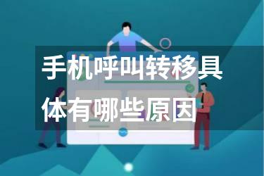 手机呼叫转移具体有哪些原因