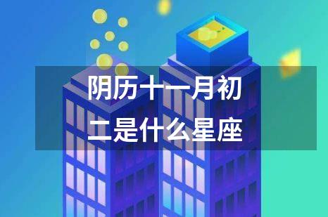 阴历十一月初二是什么星座