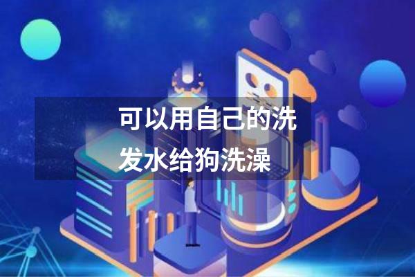 可以用自己的洗发水给狗洗澡