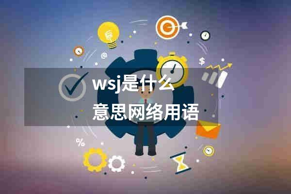 wsj是什么意思网络用语
