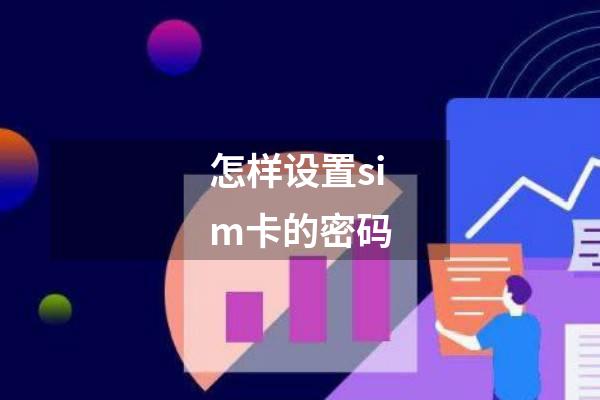 怎样设置sim卡的密码