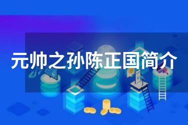 元帅之孙陈正国简介