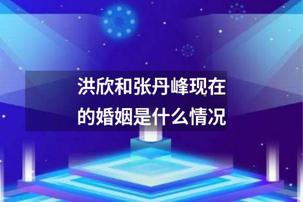 洪欣和张丹峰现在的婚姻是什么情况