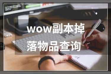 wow副本掉落物品查询