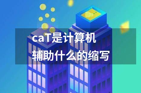 caT是计算机辅助什么的缩写