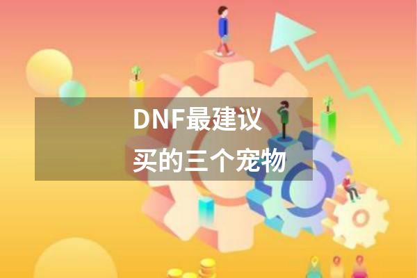 DNF最建议买的三个宠物