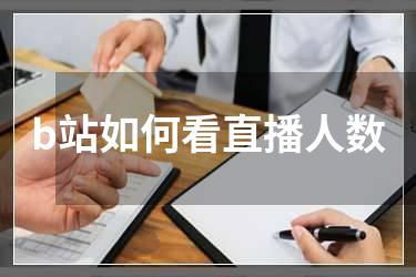 b站如何看直播人数