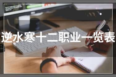 逆水寒十二职业一览表
