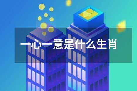 一心一意是什么生肖