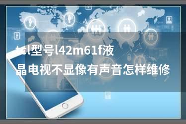 tcl型号l42m61f液晶电视不显像有声音怎样维修