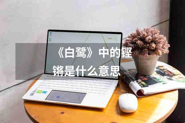 《白鹭》中的铿锵是什么意思