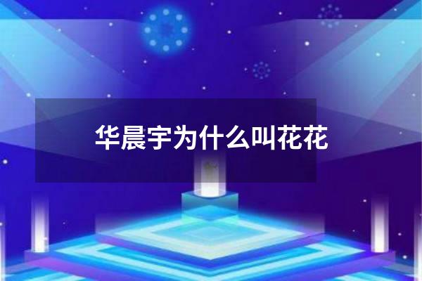 华晨宇为什么叫花花