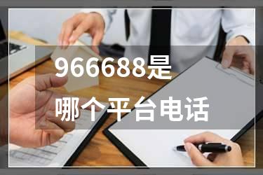 966688是哪个平台电话