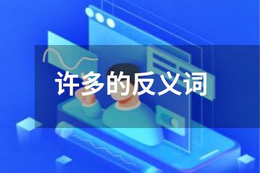 许多的反义词