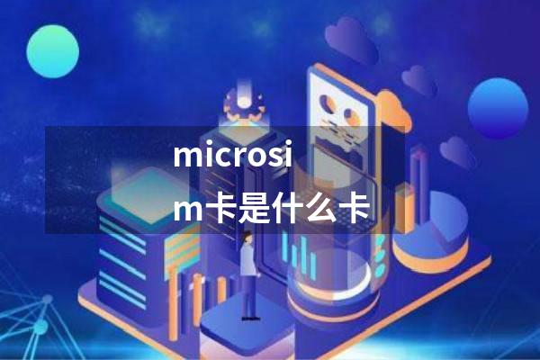 microsim卡是什么卡